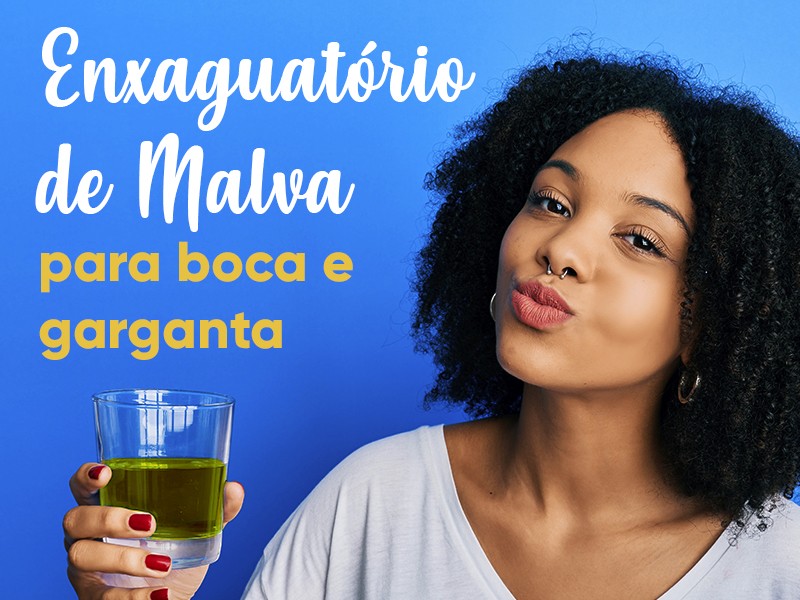 Enxaguatrio de Malva Composto para boca e garganta